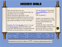 Tablet Screenshot of hiddenbible.com